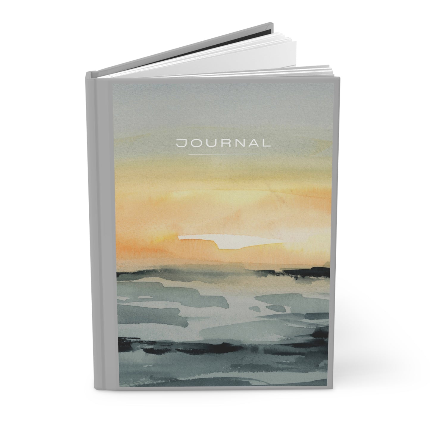 Grey Waterscape Hardcover Journal