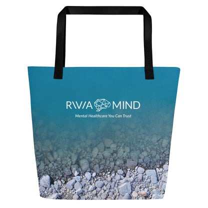 Rivia Mind • River Stones • Large Tote Bag with Inner Pocket