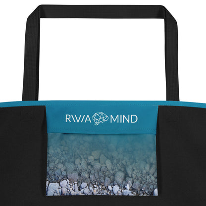 Rivia Mind • River Stones • Large Tote Bag with Inner Pocket